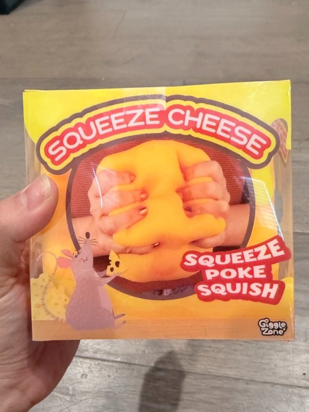 Giggle Zone Squeeze Cheese Squishy Stress Toy NIB Fidget Sensory Gift
